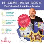 Baketivity Snow Globe Cookies Baking Kit - Duff Goldman Cooking Recipe - DIY Family Fun Cookie Making Kit - Pre Measured Ingredients Cookie Baking Kit for Kids - Tiny Gift for Kids, Teens, And Adults