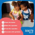 BāKIT Box Confetti Cupcakes Birthday Kit for Kids – Global Celebration Baking Kit – Cupcake Liners & Candles Included – STEM Birthday Activities – Ages 5–13