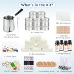Complete Candle Making Kits for Adults Beginners, DIY Candle Making Supplies Include Soy Wax,Wax Melter,Scents,Dyes,Wicks,Wicks Sticker,Candle Tins & More-Full Candle Maker Set - Arts & Crafts Kits