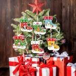 COCHIE 48Pcs DIY Christmas Craft Kits for Kids, Christmas Tree Stockings Ornaments Kit, Make Your Own Christmas Stockings Craft Xmas Party Decor DIY Stockings Cutouts for Holiday Handcraft Supplies