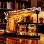 Whiskey Decanter Set with Bullet Glasses