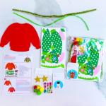 Winlyn 24 Sets Christmas Craft Kits Winter Kids Crafts DIY Ugly Sweater Ornaments Decorations Art Set Holiday Foam Stickers Arts and Crafts for Kids Home Classroom Activities Party Favors