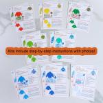 Winlyn 24 Sets Christmas Craft Kits Winter Kids Crafts DIY Ugly Sweater Ornaments Decorations Art Set Holiday Foam Stickers Arts and Crafts for Kids Home Classroom Activities Party Favors