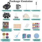 Complete Candle Making Kit With Wax Melter, Candle Making Supplies, DIY Arts&Crafts Kits Gift For Adults,Beginners,Including Bees Wax,500w Electric Stove,Wicks,Rich Scents,Wick Clips,Pouring Pot Etc.