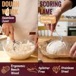 Sourdough Starter Kit, Sourdough Bread Baking Supplies, Sourdough Kit Home and Kitchen, Sourdough Bread Basket, Sourdough Starter Jar,Sour Dough Kit Tools,Bread Proofing Basket, Sourdough Jar