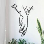 JINMA Personalized Couple Decoration – Custom Holding Hands with Names, Romantic Gift for Anniversary, Wedding, Valentine’s Day (Black)