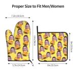 Personalized Oven Mitts, Custom Oven Mitts and Pot Holders Sets Custom Kitchen, Baking,Cooking as Gifts for Women,Friend,Family