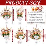 Personalized Heart Reindeer Christmas Ornaments 2025 - Custom Resin Elk Deer Ornament for Christmas Tree, DIY Family Name Hanging Pendant, Ornament for Friend & Family (Family of 4)