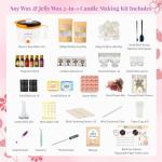 Soy Wax & Jelly Wax 2-in-1 Candle Making Kit – Complete DIY Candle Making Kit with Wax Melting Pot, 6 Scents, 4 Colors & Tools – Create Hands-On Memories, Crafted for Hobbyists & Personalized Gifting