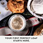 Sourdough Starter Kit with Banneton Bread Proofing Basket and 39oz Sourdough Starter Jar, Sapele Mahogany Sourdough Tools, Bread Making Kit for Beginners, Sourdough Bread Baking Supplies