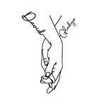 JINMA Personalized Couple Decoration – Custom Holding Hands with Names, Romantic Gift for Anniversary, Wedding, Valentine’s Day (Black)