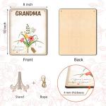 Personalized Baby Handprint Flowers Hanging Sign