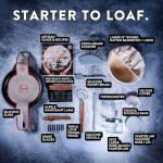 Sourdough Starter Kit with Banneton Bread Proofing Basket and 39oz Sourdough Starter Jar, Sapele Mahogany Sourdough Tools, Bread Making Kit for Beginners, Sourdough Bread Baking Supplies