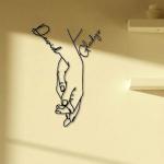 JINMA Personalized Couple Decoration – Custom Holding Hands with Names, Romantic Gift for Anniversary, Wedding, Valentine’s Day (Black)