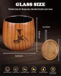 Personalized Charred Wooden Whiskey Glasses for Men