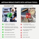 Sourdough Starter Kit with Banneton Bread Proofing Basket and 39oz Sourdough Starter Jar, Sapele Mahogany Sourdough Tools, Bread Making Kit for Beginners, Sourdough Bread Baking Supplies