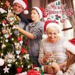 Personalized Heart Reindeer Christmas Ornaments 2025 - Custom Resin Elk Deer Ornament for Christmas Tree, DIY Family Name Hanging Pendant, Ornament for Friend & Family (Family of 4)