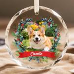 Personalized Dog Christmas Ornaments 2025, Custom Name & Picture Dog Ornaments for Christmas Tree, Loved Pet Photo Acrylic Ornament Customized, Xmas Gifts Hanging Decorations for Pet Lovers, S5