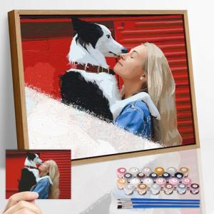 CUSTOM STEWARD Custom Paint by Numbers Kit for Adults, Personalized Paint by Number, Acrylic Painting Kit for Home Decor, Gifts for Valentine's Day, Christmas, Birthday (Optional Framed)