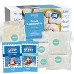 BāKIT Box Greek Koulourakia Cookie Kit, Kids Baking Gift with Printed Recipe & Activity Guide, Make Greek Twist Cookies + Learn Words & Symbols