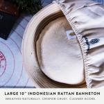 Sourdough Starter Kit with Banneton Bread Proofing Basket and 39oz Sourdough Starter Jar, Sapele Mahogany Sourdough Tools, Bread Making Kit for Beginners, Sourdough Bread Baking Supplies