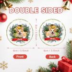 Personalized Dog Christmas Ornaments 2025, Custom Name & Picture Dog Ornaments for Christmas Tree, Loved Pet Photo Acrylic Ornament Customized, Xmas Gifts Hanging Decorations for Pet Lovers, S5