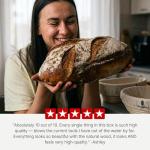 Sourdough Starter Kit with Banneton Bread Proofing Basket and 39oz Sourdough Starter Jar, Sapele Mahogany Sourdough Tools, Bread Making Kit for Beginners, Sourdough Bread Baking Supplies