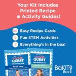 BāKIT Box Greek Koulourakia Cookie Kit, Kids Baking Gift with Printed Recipe & Activity Guide, Make Greek Twist Cookies + Learn Words & Symbols