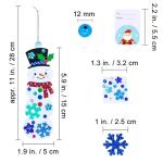 Winlyn 24 Sets Christmas Craft Kits Winter Crafts DIY Christmas Snowman Bookmarks Ornaments Art Sets Snowman Christmas Foam Stickers Arts and Crafts for Kids Holiday Classroom Activities Party Favors