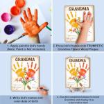 Personalized Baby Handprint Flowers Hanging Sign