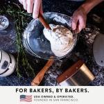 Sourdough Starter Kit with Banneton Bread Proofing Basket and 39oz Sourdough Starter Jar, Sapele Mahogany Sourdough Tools, Bread Making Kit for Beginners, Sourdough Bread Baking Supplies