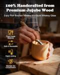 Personalized Charred Wooden Whiskey Glasses for Men