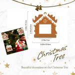 EASUTE 32 Pack Christmas Picture Frame Craft Kits - DIY Gingerbread House Photo Frame Hanging Ornaments for Xmas Tree Holiday Decorations, Classroom Activities & Home Art Projects