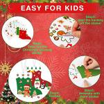 Containlol 48 Pcs Christmas Craft Kits for Kids Christmas Stockings Ornaments Kit Make Your Own Xmas Tree Craft DIY Stockings Cutouts for Holiday Farmhouse Decor Handcraft Supplies