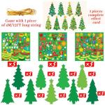 chiazllta 945Pcs DIY Christmas Tree Craft Kit Kids Holiday Art Making Craft with Stickers, Make Your Own Christmas Bookmark Xmas Party Favor Decoration Home Classroom Game Activities