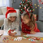 Containlol 48 Pcs Christmas Craft Kits for Kids Christmas Stockings Ornaments Kit Make Your Own Xmas Tree Craft DIY Stockings Cutouts for Holiday Farmhouse Decor Handcraft Supplies