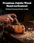 Personalized Charred Wooden Whiskey Glasses for Men