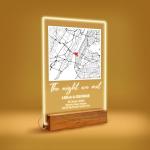 The Night We Met Personalized Map - Custom Sign Gifts Where It All Began Couple Map Personalized Gift Couple Gift, Valentines Day