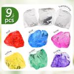 Blingfun Jelly Candle Making Kit,9pcs Gel Wax -7 Colors Candle Making kit，Includes Wax Wicks Wick Stickers，Wooden Wick Holders and More，DIY Starter Candle Making Kit 2.8LB/45oz