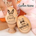 Personalized Musical Wooden Easter Egg Shakers, Custom Engraved with Name, Engraved Baby Egg, Eggs Musical Shakers, Custom Wood Eggs, My 1st Easters, Baby’s First Easter Gift for Boy Girl /7