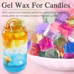 Blingfun Jelly Candle Making Kit,9pcs Gel Wax -7 Colors Candle Making kit，Includes Wax Wicks Wick Stickers，Wooden Wick Holders and More，DIY Starter Candle Making Kit 2.8LB/45oz
