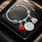 iJuqi Teacher Appreciation Gifts for Women - Personalized Inspirational Teachers Appreciation Week Bracelet, Perfect Thank You Gift for Christmas, Valentine’s Day