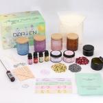 DARJEN Candle Making Kits - Soy Candles Making Supplies for Adults Including 4 Candle Jars(Amber, Pink, Blue, Purple), Candle Tins, Wax, Scents, Dried Flower & More, DIY Arts & Crafts Kits Home Decor