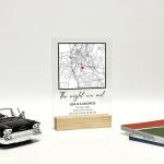 The Night We Met Personalized Map - Custom Sign Gifts Where It All Began Couple Map Personalized Gift Couple Gift, Valentines Day