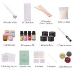 DARJEN Candle Making Kits - Soy Candles Making Supplies for Adults Including 4 Candle Jars(Amber, Pink, Blue, Purple), Candle Tins, Wax, Scents, Dried Flower & More, DIY Arts & Crafts Kits Home Decor