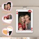 Mit & Mia Personalized Car Visor Photo Clip, Drive Safe I Love You Custom Photo, Personalized Couple Picture Sun Visor Clip, Playing Card Car Decor, Gifts for Valentine