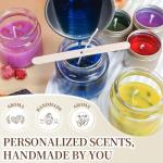 Jcoos Candle Making Kit,DIY Candle Kit for Adults with Candle Wicks, Soy Wax for Candle Making, Candle Dye, Essential Oils, Candle Tins & Jars, Dried Flowers, Crafts for Adults, Gifts for Women