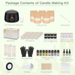 ZEROMX Candle Making Kit for Adults Beginners – 161PCS 1200g Wax DIY Candle Making Kit with Electric Wax Melter Pot, Candle Making Supplies for Make Your Own Candle Kit, Craft Kits for Adults