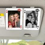 Mit & Mia Personalized Car Visor Photo Clip, Drive Safe I Love You Custom Photo, Personalized Couple Picture Sun Visor Clip, Playing Card Car Decor, Gifts for Valentine