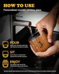Personalized Charred Wooden Whiskey Glasses for Men